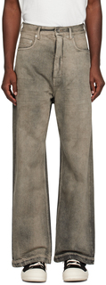 Серые джинсы в стиле гетов Rick Owens DRKSHDW