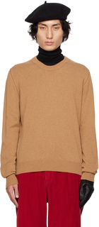 Светло-коричневый свитер с круглым вырезом Maison Margiela