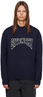 Темно-синий свитер для колледжа, темный Givenchy