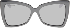 Серые квадратные солнцезащитные очки Balenciaga