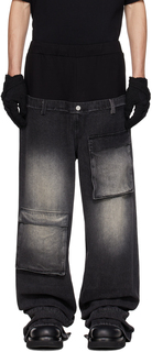 Черные джинсы со вставками SPENCER BADU