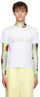 Белая футболка с цветочным принтом Meryll Rogge