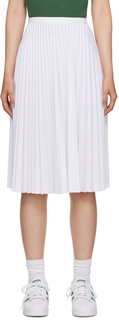 Белая юбка-миди со складками Lacoste