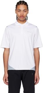 Белая футболка-поло на молнии Manors Golf