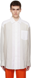 Фэн Чен Ван Белая полосатая рубашка Feng Chen Wang