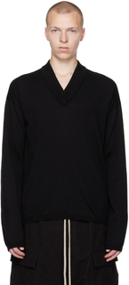 Черный свитер с v-образным вырезом Rick Owens