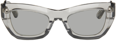 Серые солнцезащитные очки «кошачий глаз» Bottega Veneta