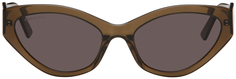 Серые солнцезащитные очки «кошачий глаз» Balenciaga
