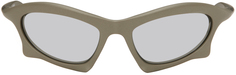 Серые солнцезащитные очки «летучая мышь» Balenciaga