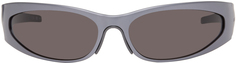Серые солнцезащитные очки с запахом Balenciaga