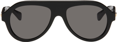 Черные классические солнцезащитные очки-авиаторы Bottega Veneta