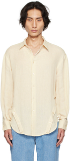 Бело-белая рубашка с планкой Eckhaus Latta