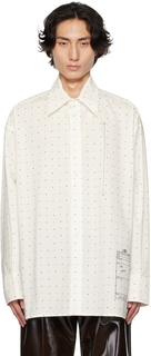 MM6 Maison Margiela Белая рубашка с принтом