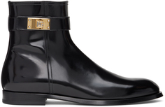 Черные кожаные ботинки Dolce &amp; Gabbana