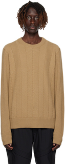Светло-коричневый свитер Dunhill в рубчик