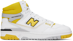 Бело-желтые кроссовки New Balance 650