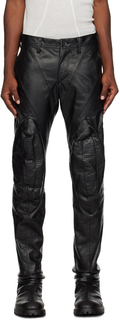 Черные кожаные брюки Rider Julius