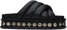 Черные кожаные сандалии с украшением Toga Virilis