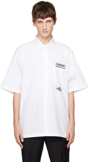 Белая рубашка с принтом от Живанши Givenchy