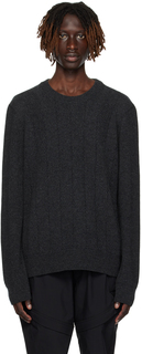 Серый свитер в рубчик Dunhill