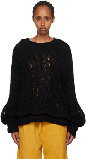 Черный многослойный свитер AIREI