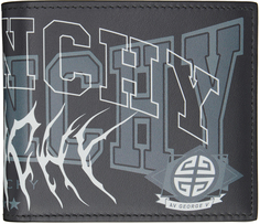 Серый темный кошелек с мульти-логотипом Givenchy