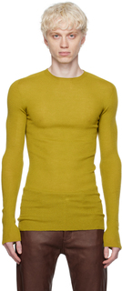 Желтый свитер в рубчик Rick Owens