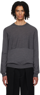 Серый свитер с круглым вырезом, средний Jil Sander