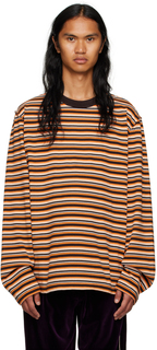 Camiel Fortgens Оранжевая футболка с длинным рукавом в полоску