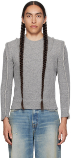 Серый свитер с плоскими рукавами R13