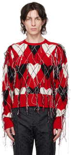 Charles Jeffrey LOVERBOY Красный свитер Guddle