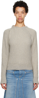 Серый свитер с развевающимся узлом Stella McCartney