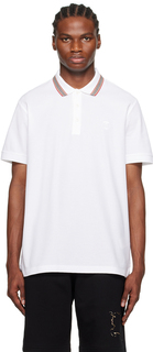 Белая рубашка-поло в полоску Burberry Icon