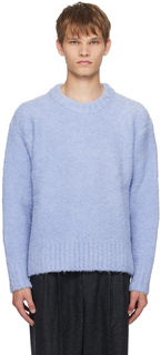 Синий светлый свитер с круглым вырезом LE17SEPTEMBRE
