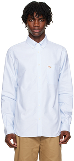 Сине-белая рубашка из лисы Maison Kitsune