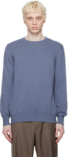Синий свитер с круглым вырезом Ghiaia Cashmere