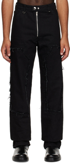 Черные джинсы до колена Parnell Mooney с потертостями