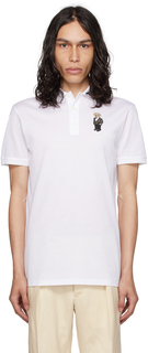 Белая футболка-поло с медведем Ralph Lauren Purple Label