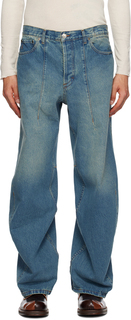 Синие грязные джинсы Edward Cuming