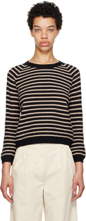 Черно-бежевый свитер с лилами A.P.C.