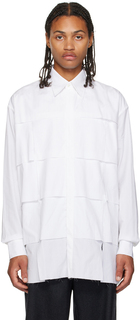 T/SEHNE Белая классическая рубашка с разрезом