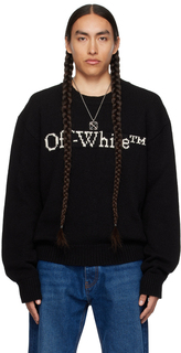 Черный большой книжный свитер Off-White