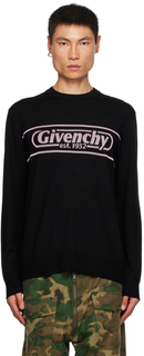 Черный жаккардовый свитер Givenchy