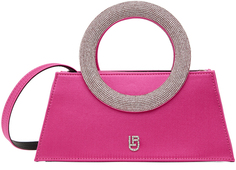 Розовая атласная сумка-клатч-трапеция Les Petits Joueurs