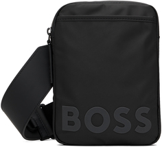 Клатч для журналистов черного цвета с логотипом BOSS