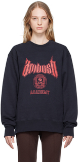 AMBUSH Темно-синий свитер с графическим рисунком