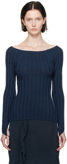 Шерстяной темно-синий свитер Paloma с каналом Paloma Wool
