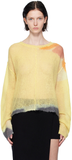 Желтый композиционный свитер Eckhaus Latta