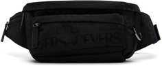 Черный жаккардовый клатч Versace