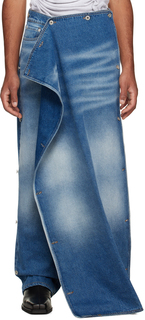 Синие джинсы Snap Off с бакенбардами средней длины Y/Project